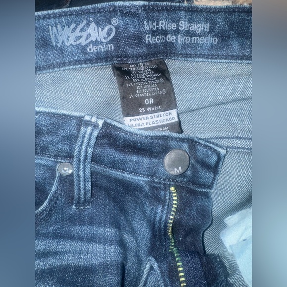 MOSSIMO DENIM MID RISE STRAIGHT LEG JEANS SIZE 0 regular, 25 waist - Picture 4 of 4